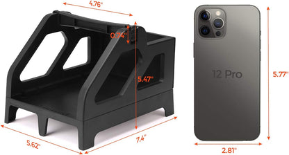 MUNBYN Label Holder for Rolls and Fan-Fold Labels, Thermal Sticker Roll Holder for Desktop Thermal Printer Shipping Supplies Industrial Paper, Black