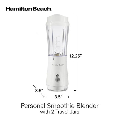 Smoothie Blender with 2 Travel Jars and 2 Lids, White 51102V