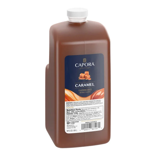 Capora Caramel Flavoring Sauce 64 fl. oz. - 6/Case