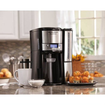 Brew Station 12 Cup Programmable Coffee Maker, Removable Reservoir, Stainless Steel, 47950