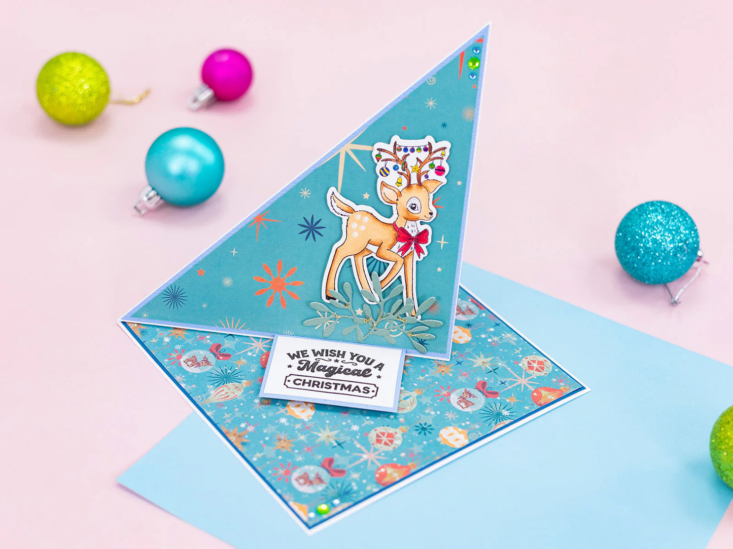 Crafter'S Companion Retro Christmas Collection Stamp & Die Set - Reindeer