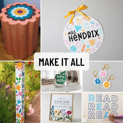 Explore 3 Craft Cutting Machine with Vibrant Vinyl 20 Sheet Pack Bundle