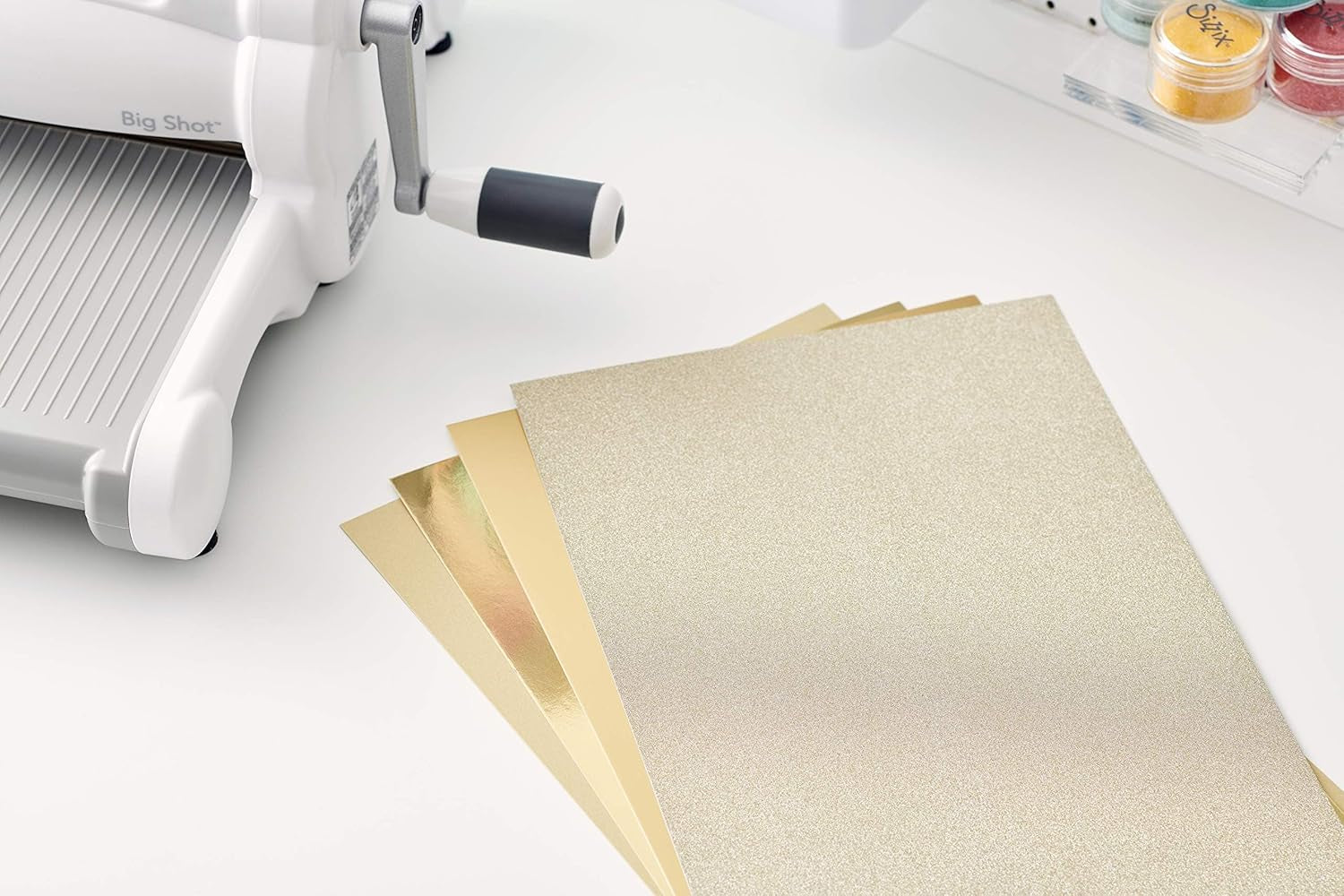 Sizzix, Gold, Surfacez-Opulent Cardstock , 50 Pack, 8X11.5 Inches