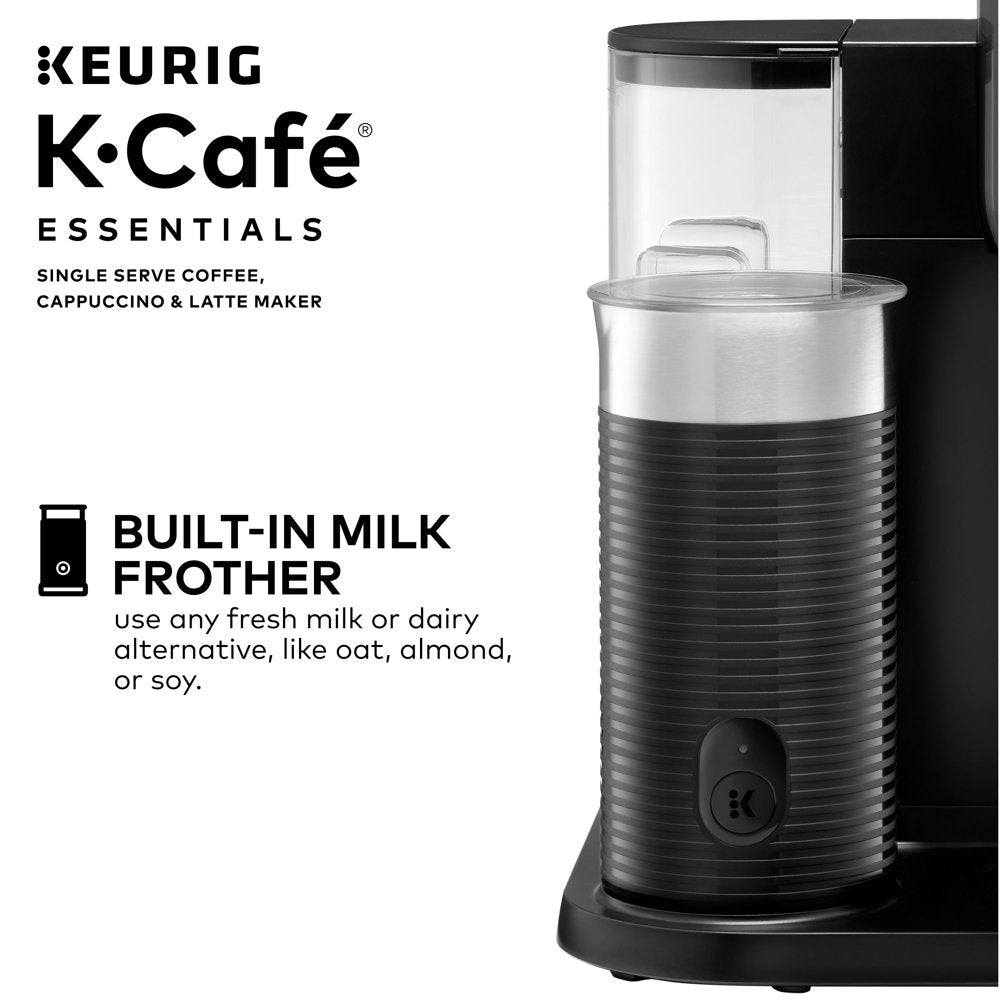 K-Café Essentials Single Serve K-Cup Pod Coffee Maker, Black