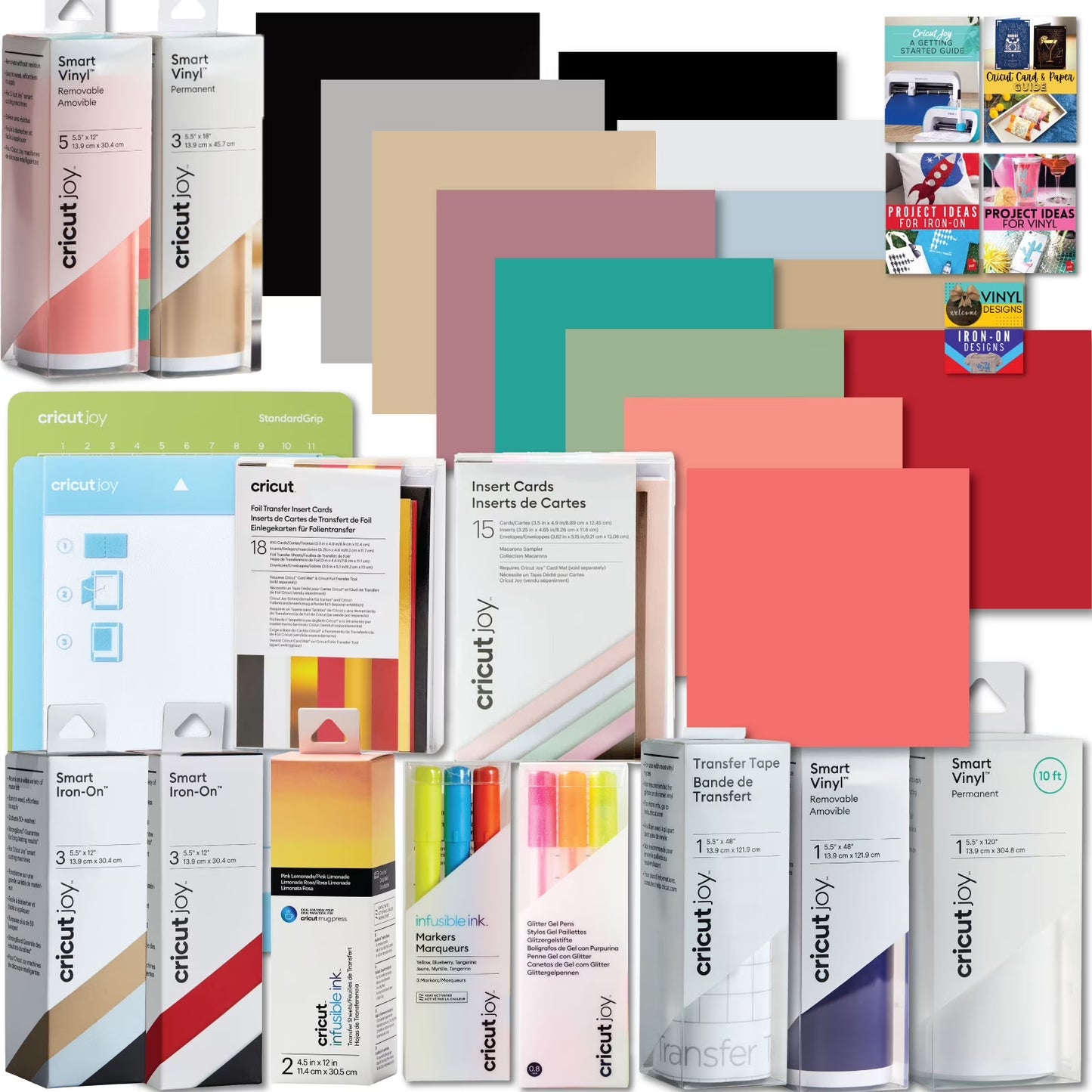 Cricut Ultimate All-In-One Vinyl Rolls, Materials and Accessories Bundle for Cricut Joy Die-Cut Machines