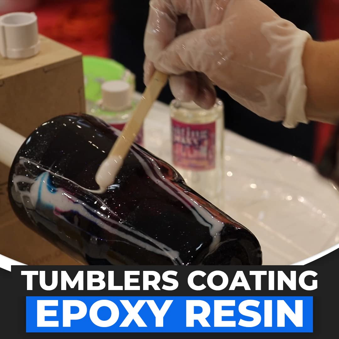 The Epoxt Resin Store - Tumbler Coating Epoxy Resin, Super Gloss Shine, Fast Cure, Self Leveling, Low Odor, Easy Mixing (1-1), UV Stable, 2 Part 1 Gallon Kit
