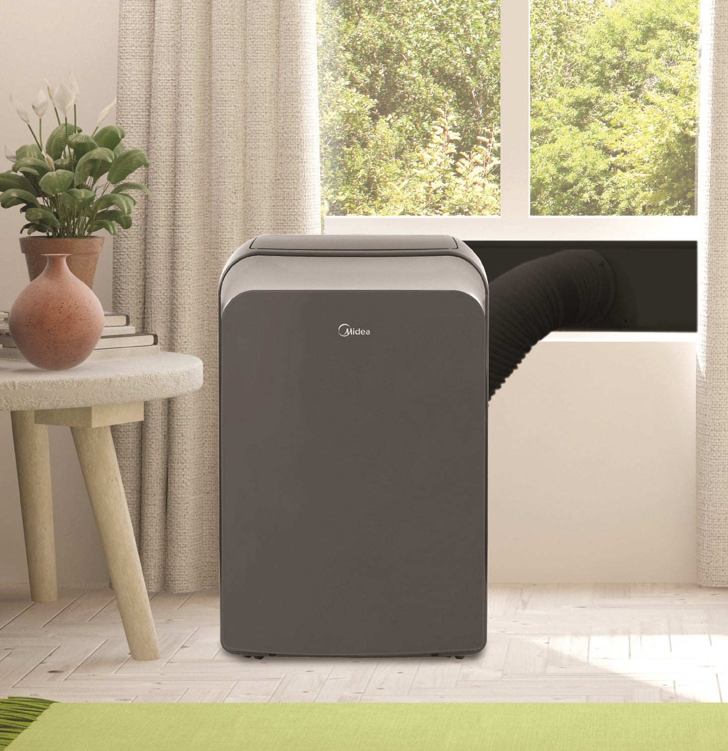 8,000 BTU Portable Air Conditioner, 3-In-1 Dehumidifier, Fan, Cool, Comfortsense Remote, Wi-Fi and Alexa, Gray