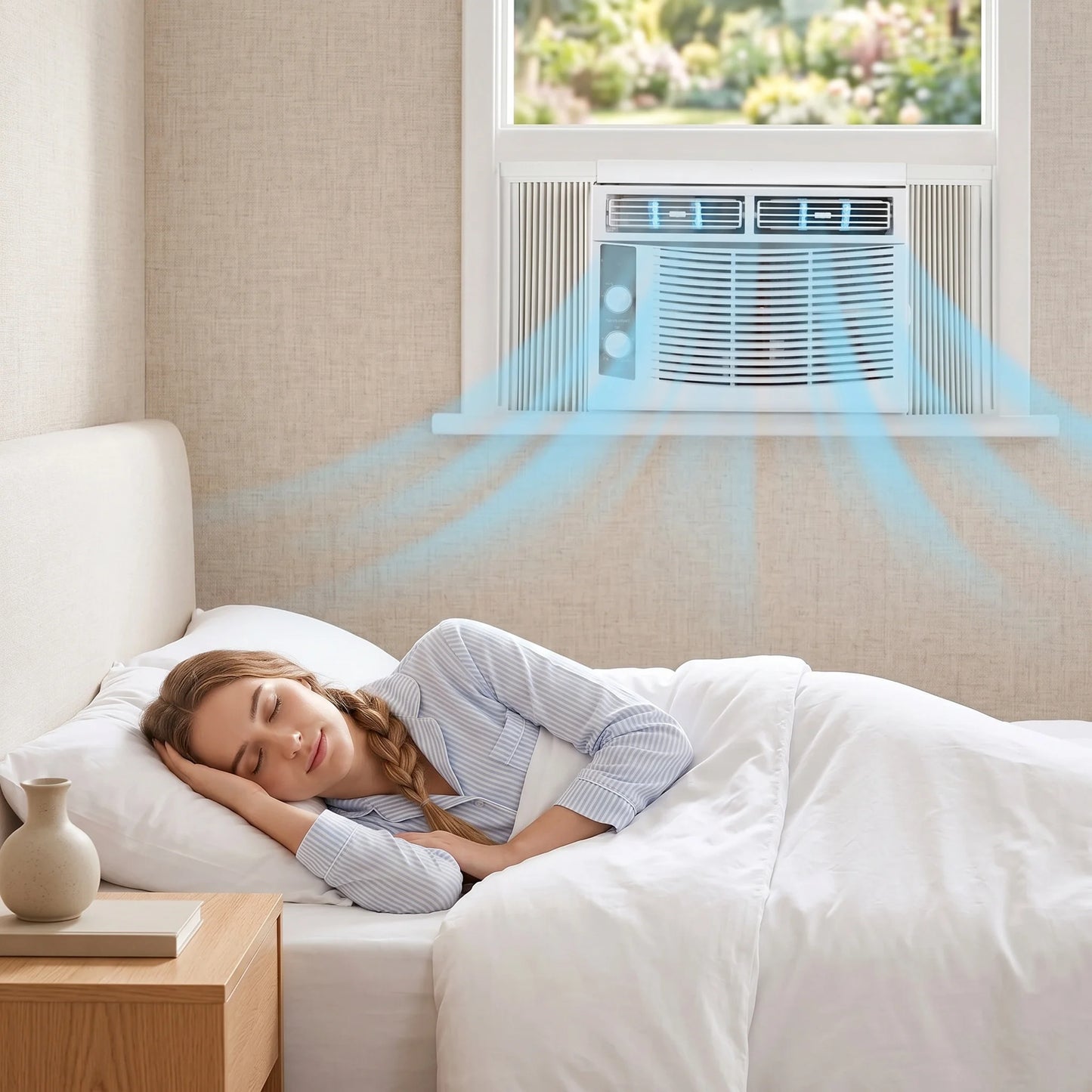 5000 BTU Air Conditioner Window Unit, 115V/60Hz AC for Window, Cooling Rooms up to 150 Sq. Ft, Easy Install Kit Included, White