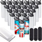 25 Pack Sublimation Tumblers Flat Edge Blanks Skinny Straight 20 Oz, Stainless Steel Double Wall Insulated Sublimation Water Bottles with Portable Handle & Straw Lids for Heat Transfer, White