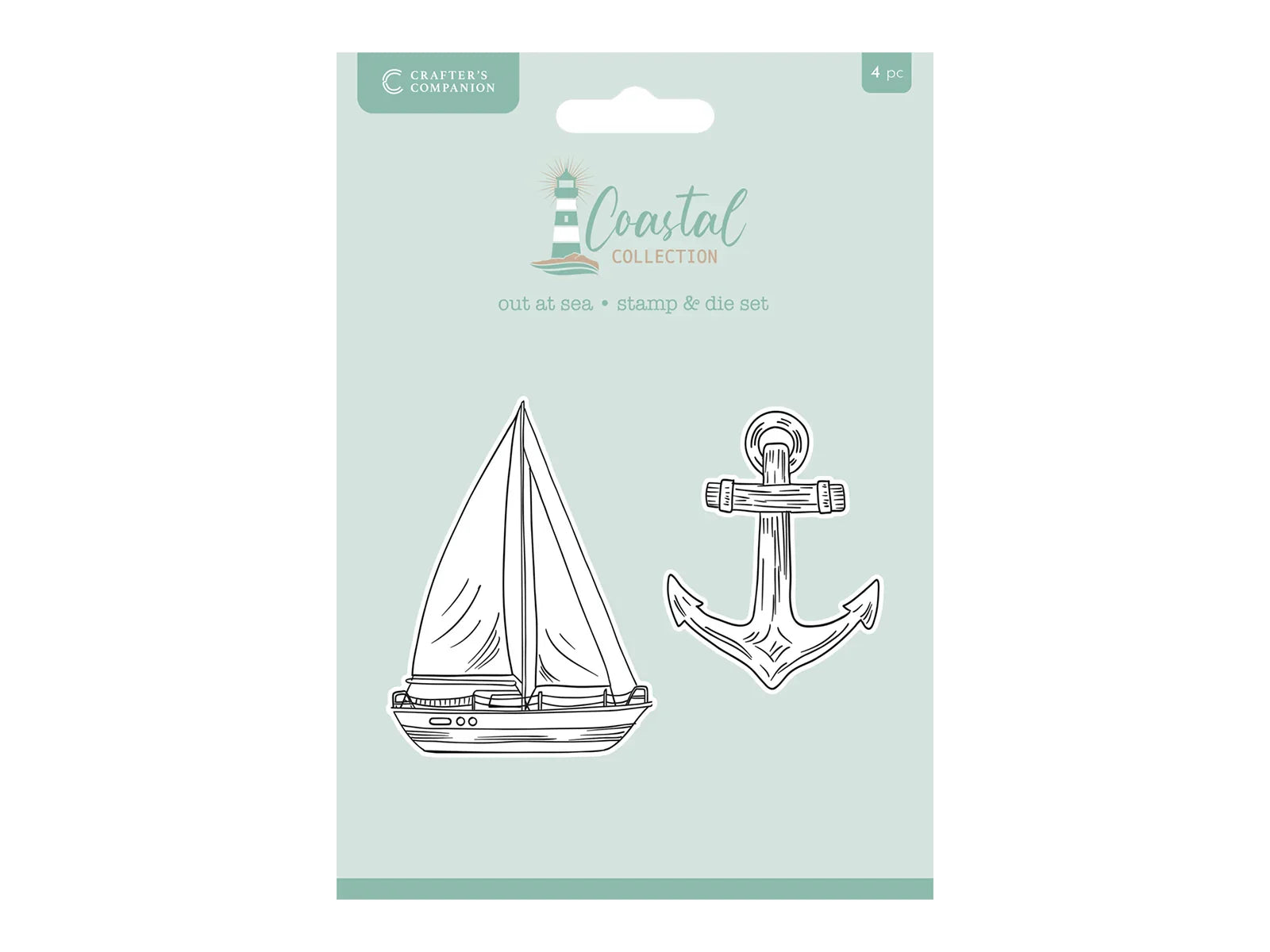 Crafter'S Companion Coastal Collection Stamp & Die - Out at Sea
