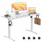 Electric Standing Desk Height Adjustable Desk 48 Inch 4 Memory Height Ergonomic Sit Stand up Desk for Home Office, White, 2 Split Boards