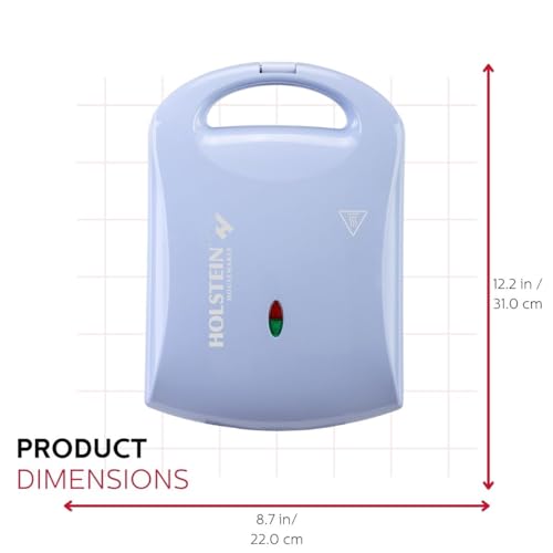 Holstein Housewares - Non-Stick Heart Waffle Maker, Mint - Makes 4 Heart-Shaped Waffles in Minutes