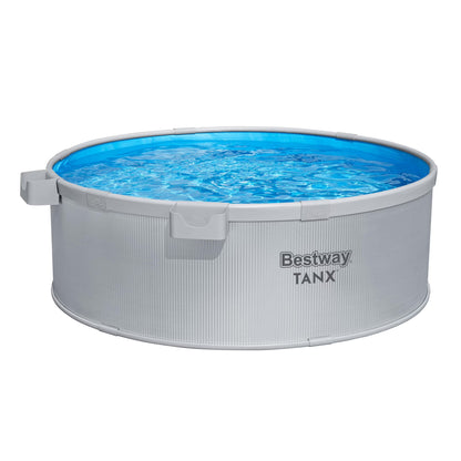 TANX 6' X 24" round above Ground Stock Tank Metal-Walled above Ground Pool, All-In-One Set