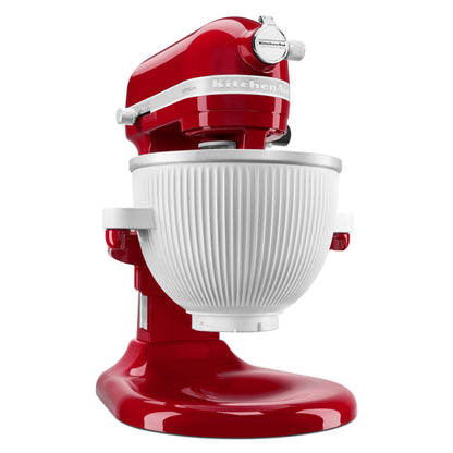 2-Qt Ice Cream Maker Attachment for Select  Tilt-Head Stand Mixers, White
