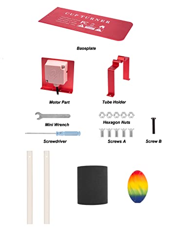 Cup Turner Tumbler Cuptisserie Kit, Cup Spinner for DIY Glitter Epoxy Crafts Tumblers