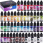 LET'S RESIN 48Pcs Concentrated Alcohol Ink Set, Vibrant Colors Alcohol-Based Resin Ink for Epoxy Resin, Alcohol Paint Dye for Resin Art, Tumblers, Epoxy Resin (Each 0.35Oz)