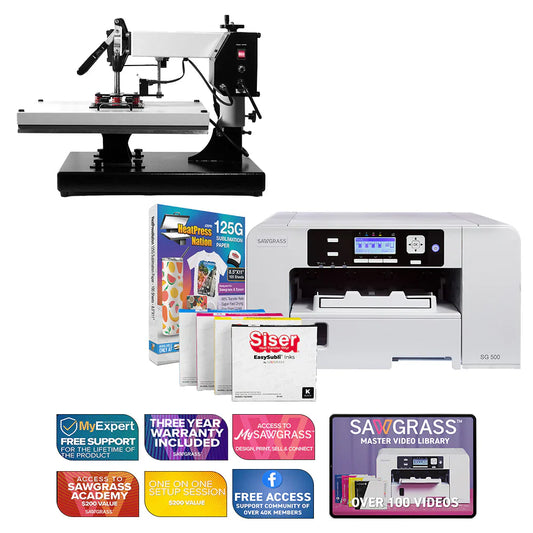 Virtuoso SG500 Siser Easysubli Printer with Signature Series 16" X 20" Swing-Away Heat Press