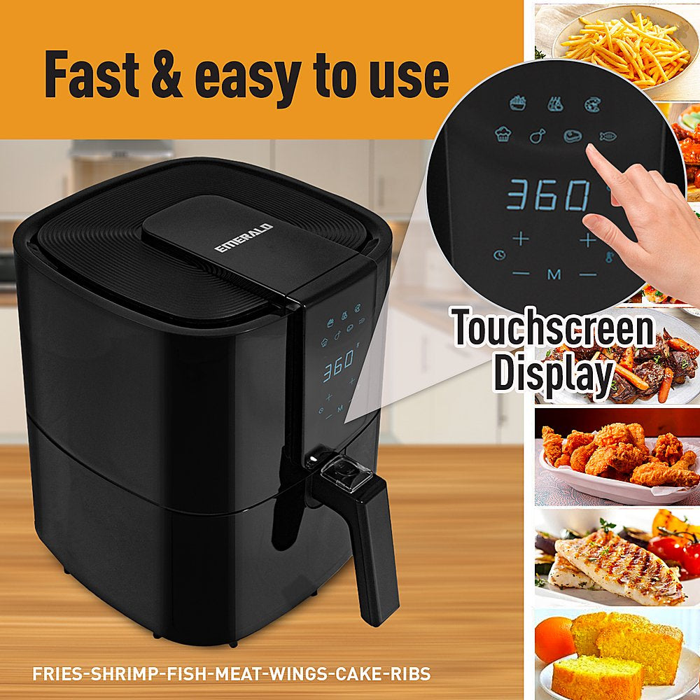 Air Fryer 1800 Watts with Digital LED Touch Display & Slide Out Pan, Detachable Basket 5.2L Capacity (1804-5.0)