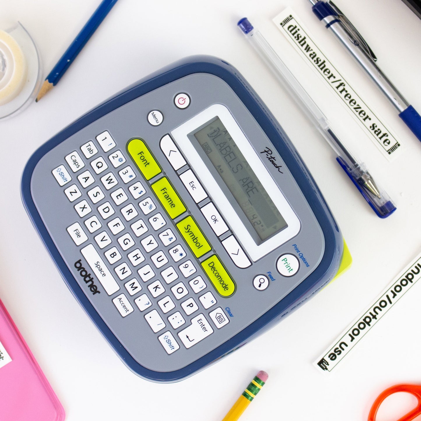 P-Touch PT-D200G Label Maker with Tape, Easy-To-Use Home & Office Labeling Solution