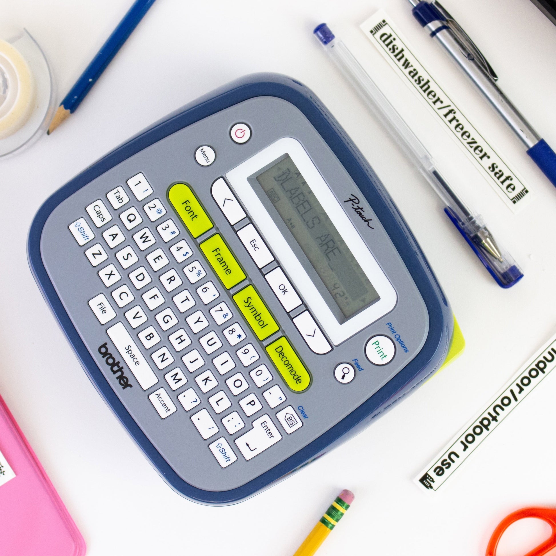 P-Touch PT-D200G Label Maker with Tape, Easy-To-Use Home & Office Labeling Solution