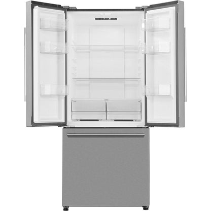 16 Cu. Ft. 3-Door French Door Refrigerator with Ice Maker, Stainless Steel, 28.35"W Condition, New