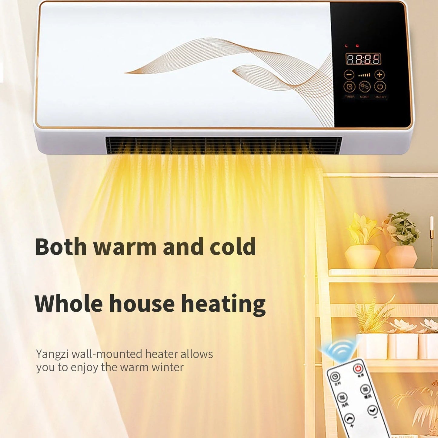 12000 BTU Mini Split Air Conditioner & Heater, 115V Energy Saving Wall Mounted Ductless AC Unit Cools up to 800 Sq. Ft, Space Heating, Quiet, White