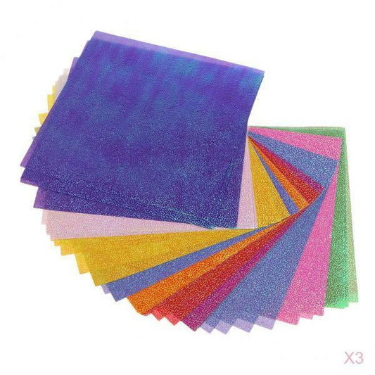 150 Sheet Colorful Glitter Cardstock Paper Sparkly Paper Pearlescent Shimmer Paper Crafting Scrapbook , 7X7Cm