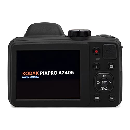 KODAK PIXPRO AZ405-BK 20MP Digital Camera 40X Optical Zoom 24mm Wide Angle Lens Optical Image Stabilization 1080P Full HD Video 3" LCD Vlogging Camera (Black)