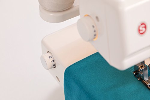 SINGER | Professional 14T968DC Serger Overlock with 2-3-4-5 Stitch Capability, 1300 Stitches per minute, & Self Adjusting - Sewing Made Easy,White