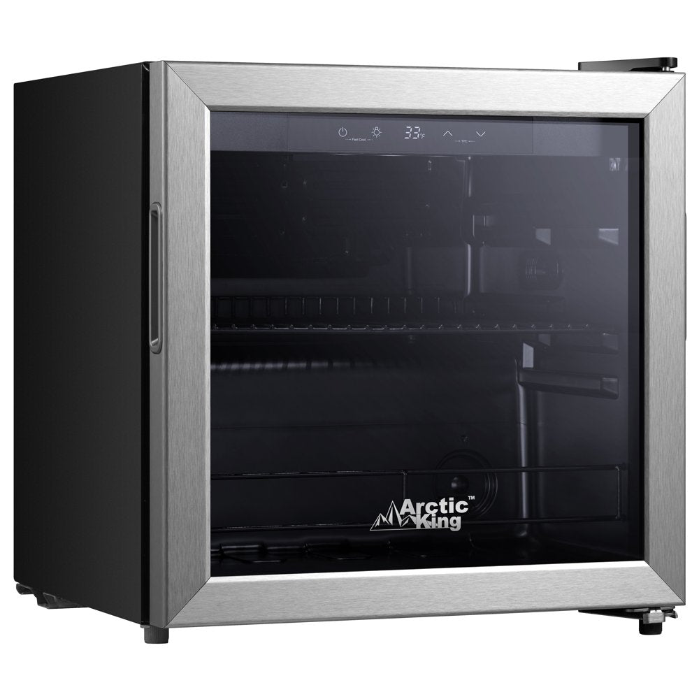 48-Can Beverage Fridge & Cooler with Electrical Control, Stainless Steel Look, ARV48B1AST