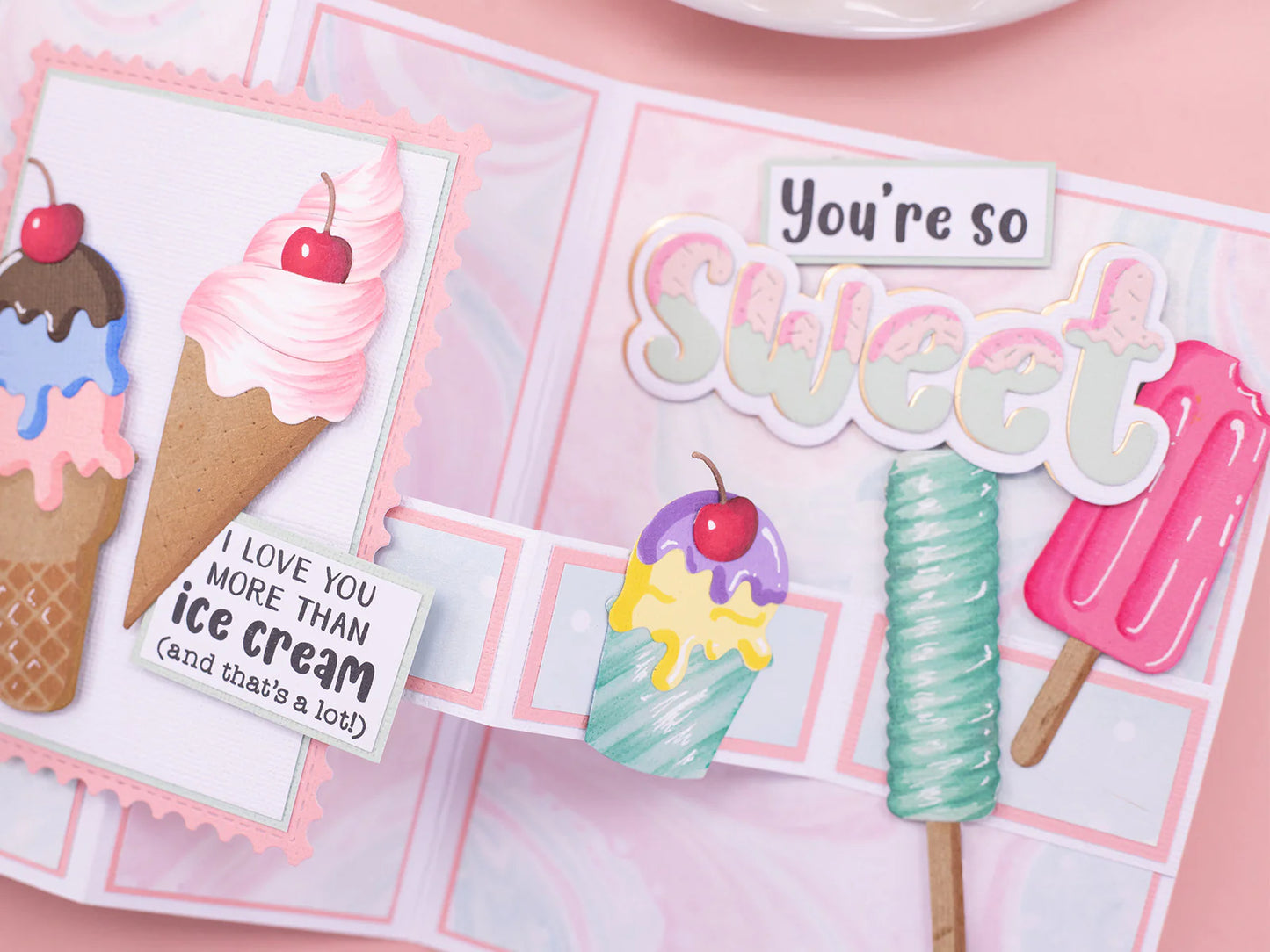 Life Is Sweet - You'Re so Sweet Sentiment Stamp & Metal Die Set