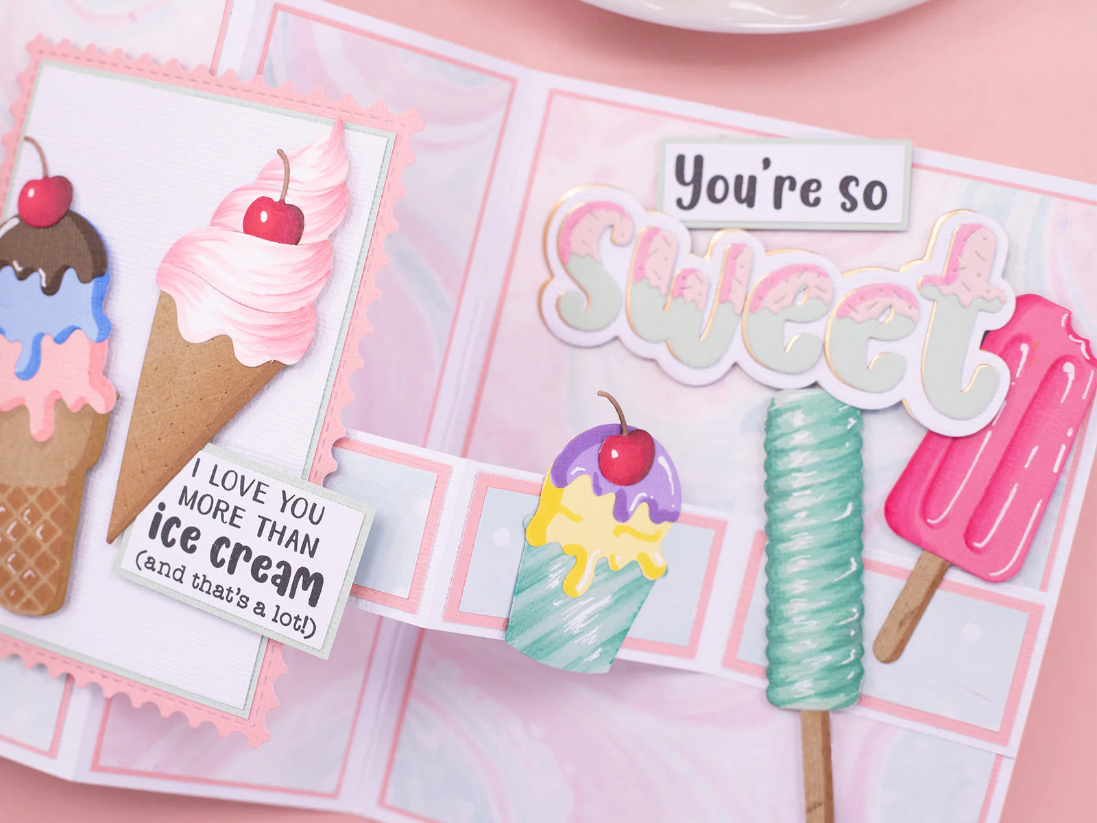 Life Is Sweet - You'Re so Sweet Sentiment Stamp & Metal Die Set