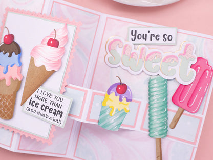 Life Is Sweet - You'Re so Sweet Sentiment Stamp & Metal Die Set