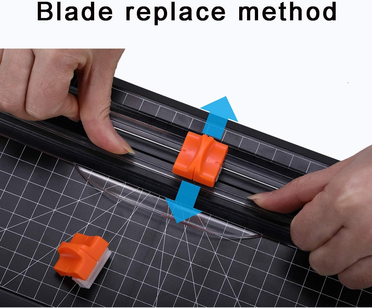 WORKLION Paper Trimmer Replacement Blades with Automatic Security Safeguard Design - A4 Paper Cutter Blade Refill (4 Pack)