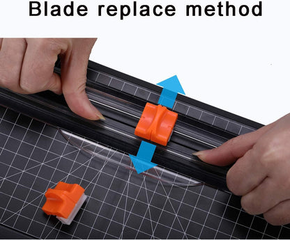 WORKLION Paper Trimmer Replacement Blades with Automatic Security Safeguard Design - A4 Paper Cutter Blade Refill (4 Pack)