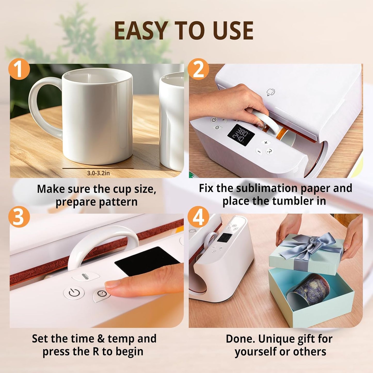 Hat Press Machine + Auto Tumbler Heat Press Machine