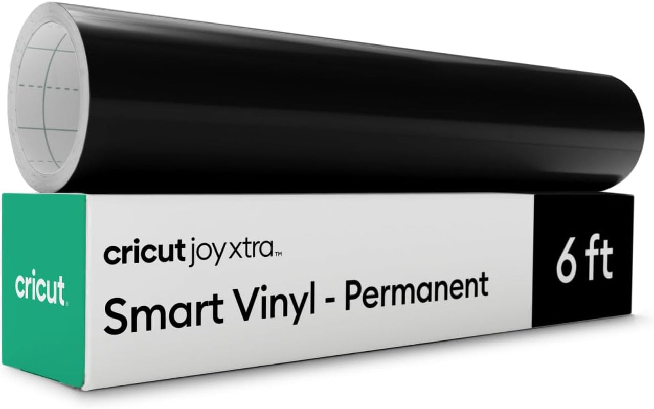 Cricut Smart Permanent Vinyl for Joy Xtra Machine, Black (9.5In X 6Ft Roll)
