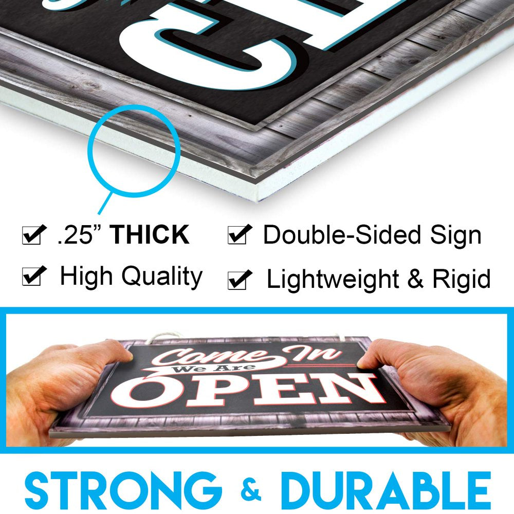 Signs Open Closed Sign for Business Door - Reversible Double Sided | 1