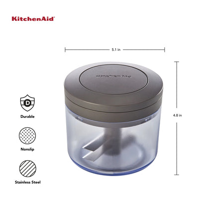 Manual Pull Food Chopper and Processor, Charcoal
