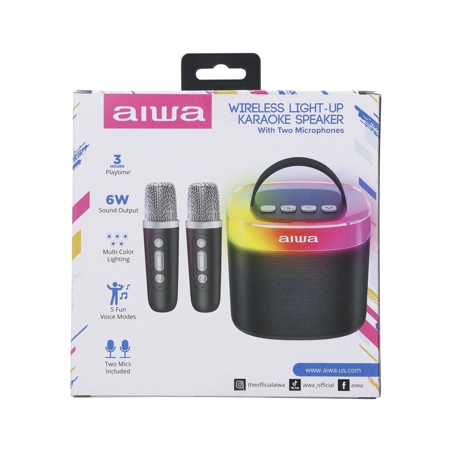 Light up Wireless Karaoke Speaker, Black, AI6029-BLK