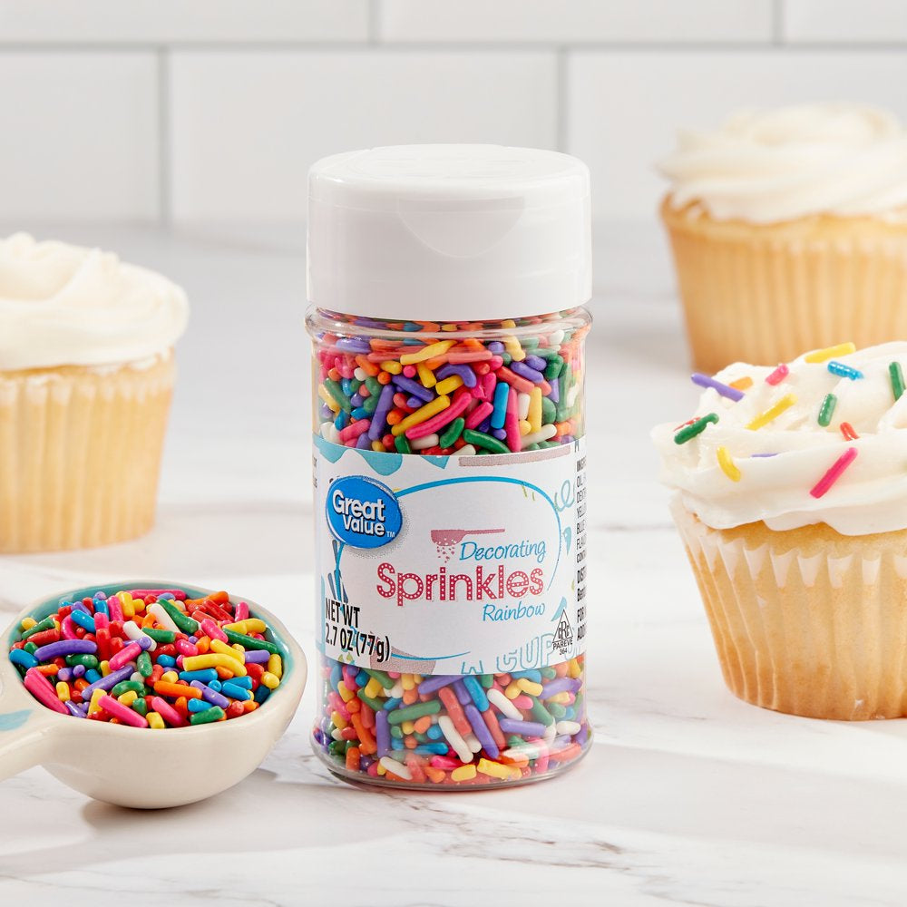 Decorating Rainbow Sprinkles, 2.7 Oz