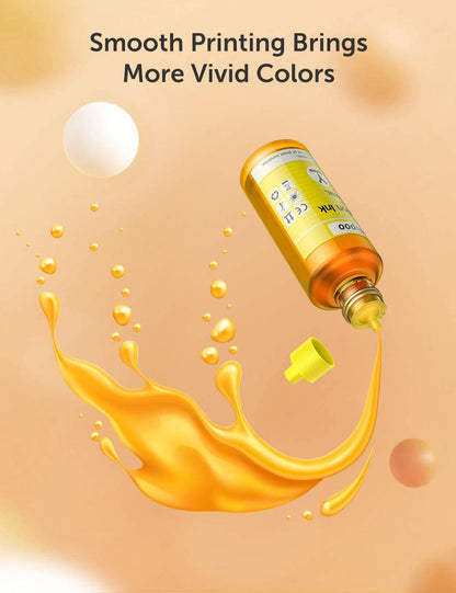 Hiipoo Sublimation Ink Refilled Bottles Work with WF7710 ET2760 ET2720 ET2803 ET2800 ET15000 C88 C88+ Inkjet Printer Heat Press Transfer on Mugs Plates T-Shirts Pillows Phone Case