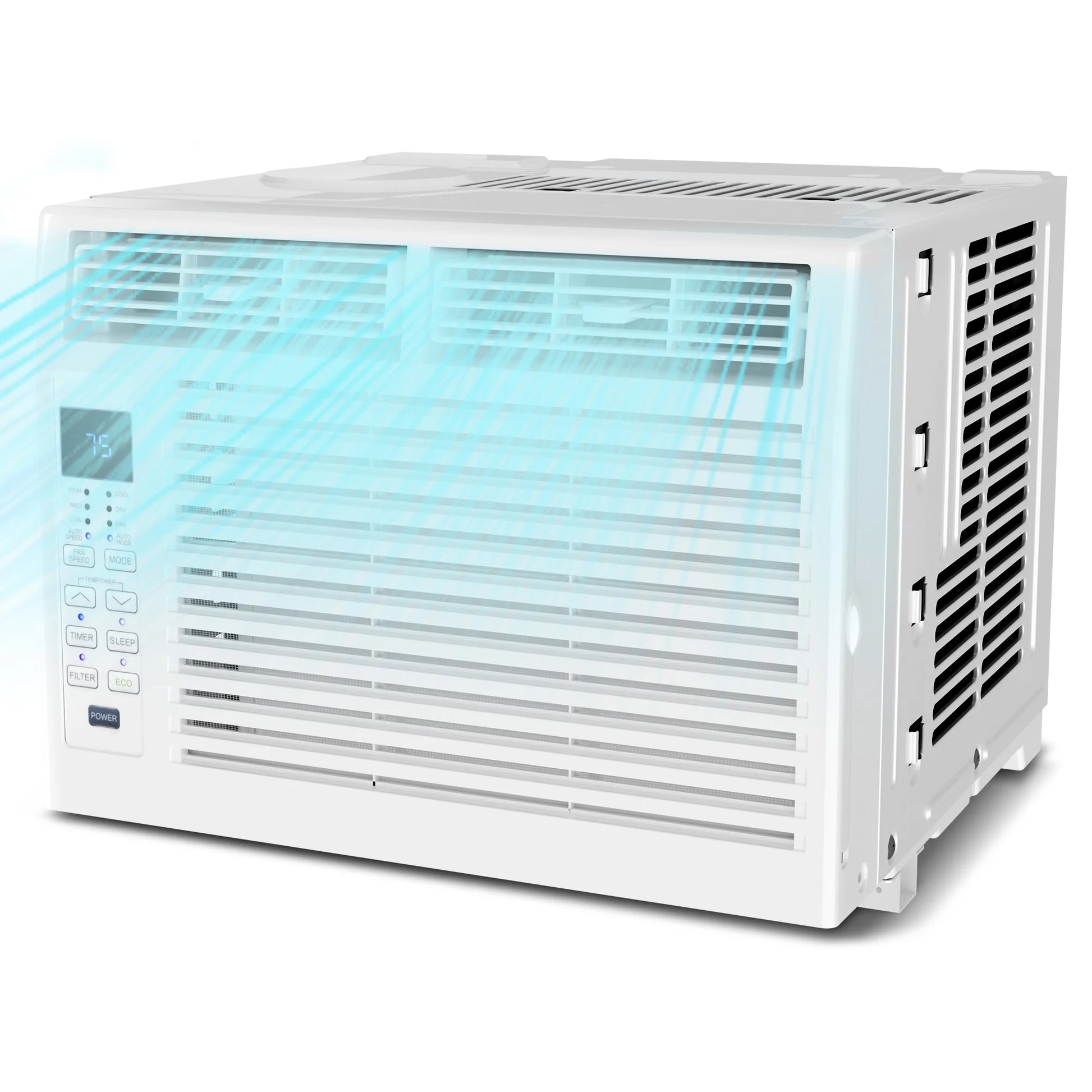 6,000 BTU Window Air Conditioner with Remove Control , for Room AC Unit Air Conditioner Easy Installation, Cools up to 250 Sq. Ft