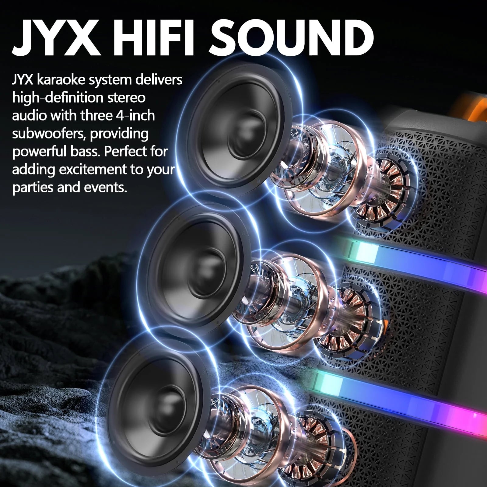 Portable Bluetooth Speaker, Party Speaker with 2 Microphones, 40W Deep Bass Loud Speaker, T29-T