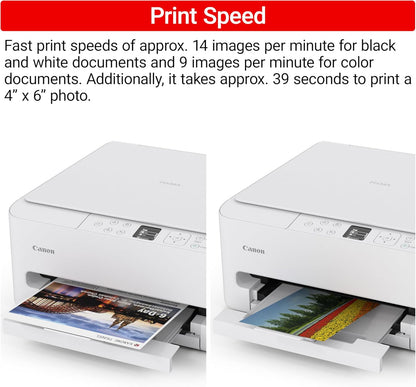 Canon PIXMA TS6520 Wireless Color Inkjet Printer Duplex Printing, White – Home Printer with Copier/Scanner, 1.42” OLED Display, Intuitive Control Panel, Compact Design | Copier/Scanner, 1.42' OLED Display, Intuitive Control Panel, Compact Design, Duplex Printing