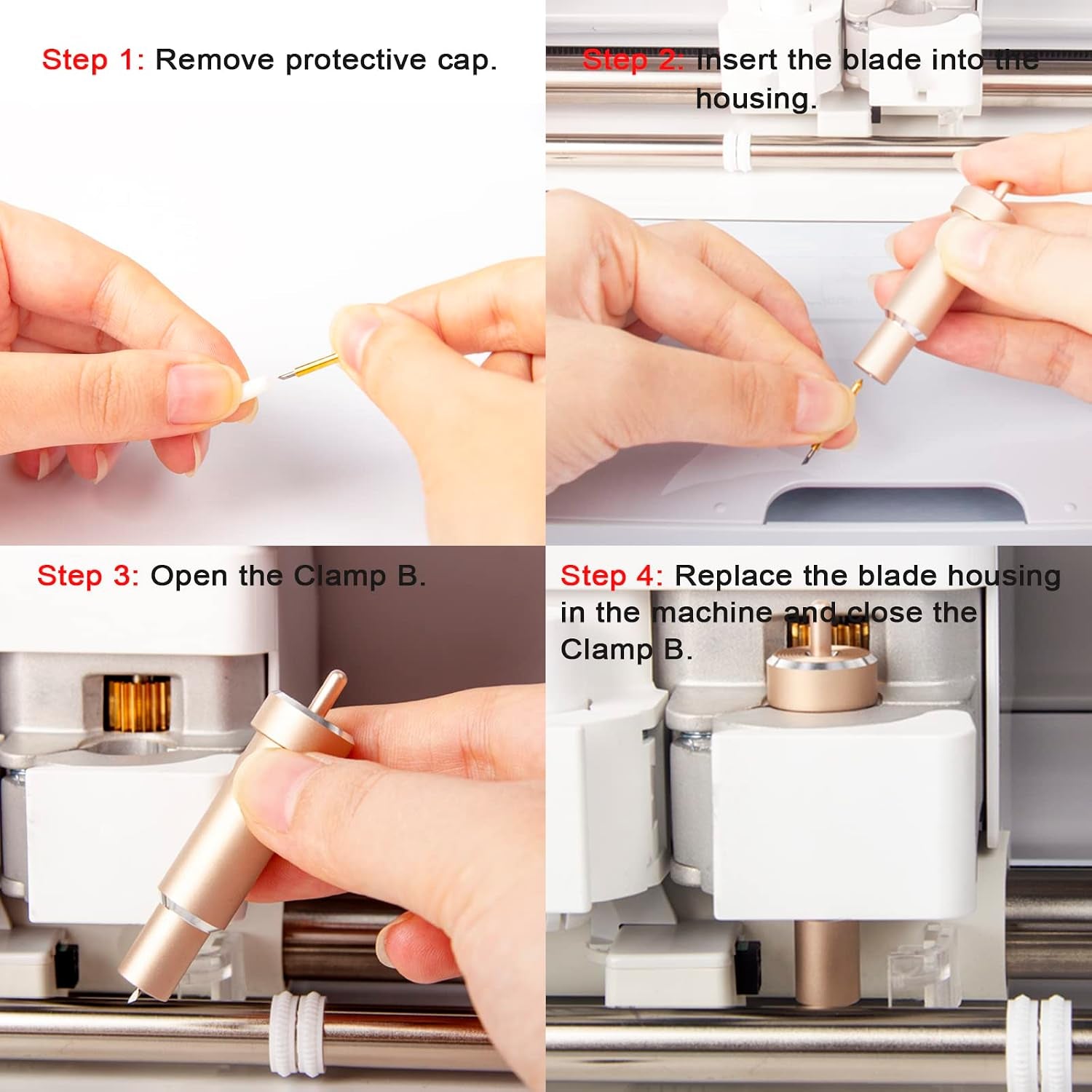 Premium Fine Point Blade Compatible with Maker 4/3/Maker/Explore 4/3/Venture/Explore Air 2/Air/One, Aosry Fine Point Blade plus Housing for Cutting Glitter Vinyl/Cardstock, Faux Leather, Vellum Etc