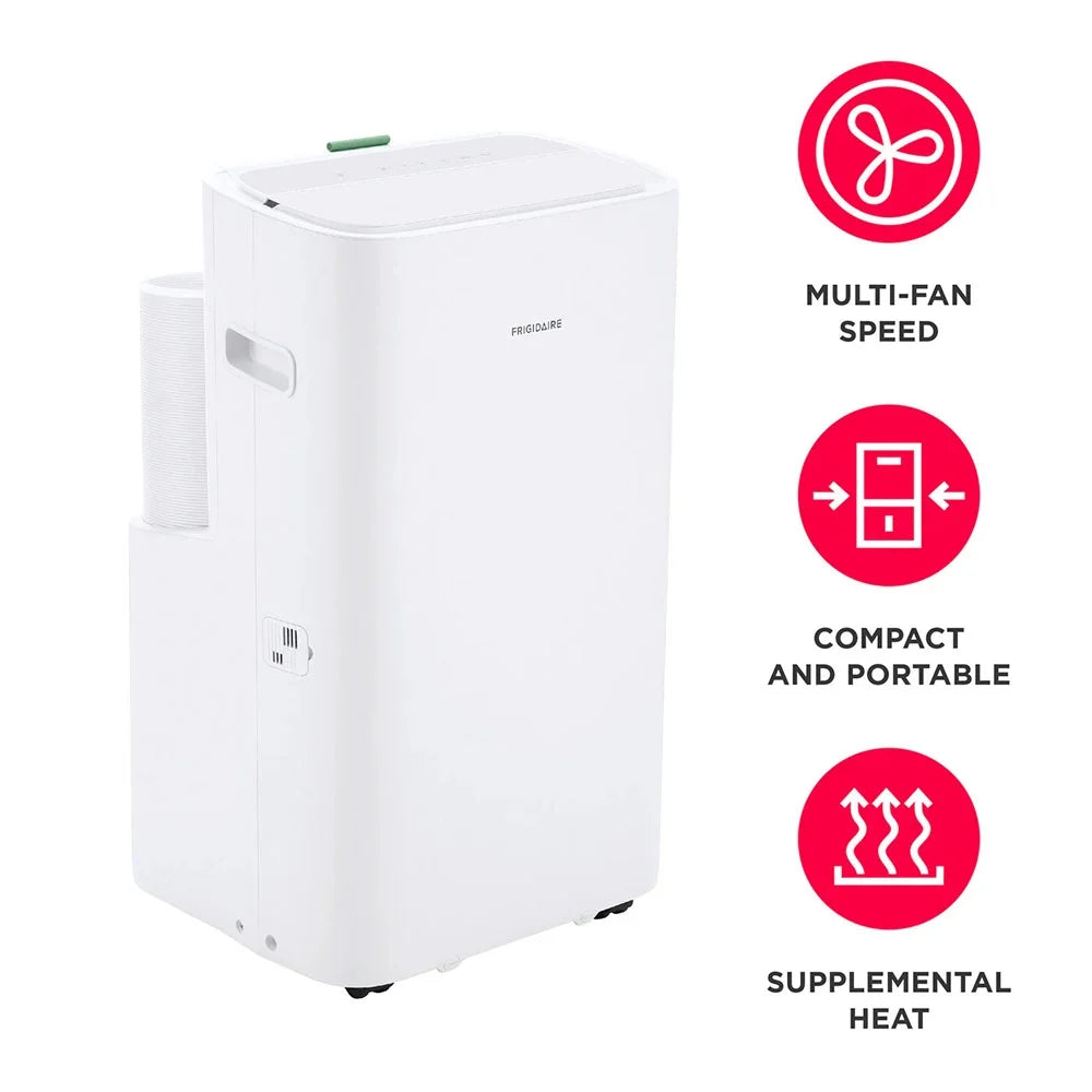 14,000 BTU Portable Room Air Conditioner with Heat Pump, White