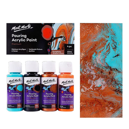 4Pcs Pouring Acrylic Paint Kit 4 Colors Liquid Acrylic Pigment Easter Supplies