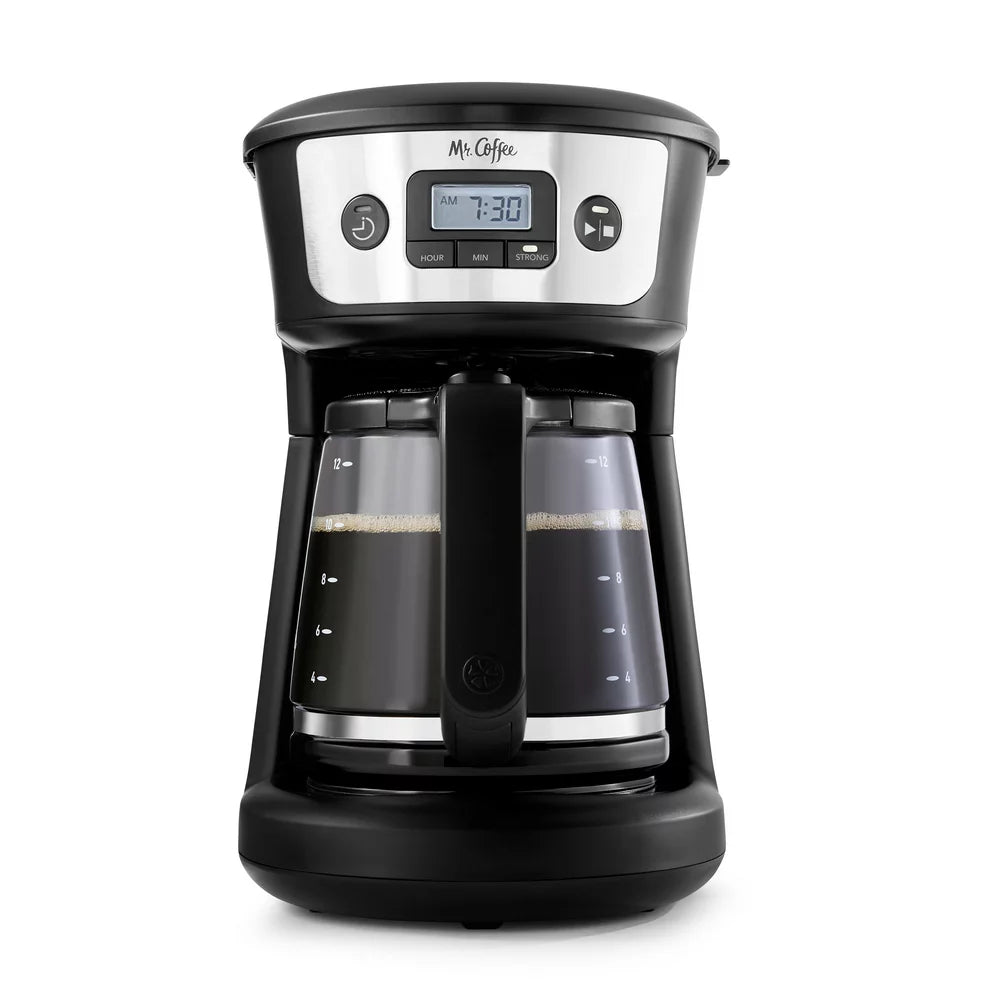 ® 12-Cup Programmable Coffee Maker with Strong Brew Selector, Stainless Steel