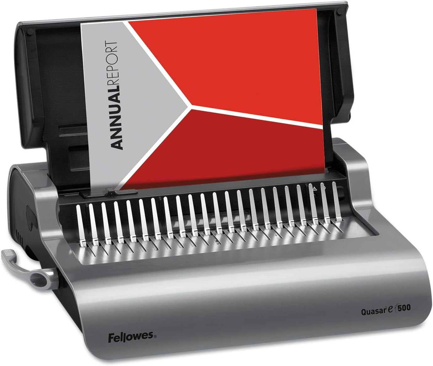 Fellowes 5216901 Quasar 500 Electric Comb Binding System, 16 7/8 X 15 3/8 X 5 1/8, Metallic Gray, Alloy Steel